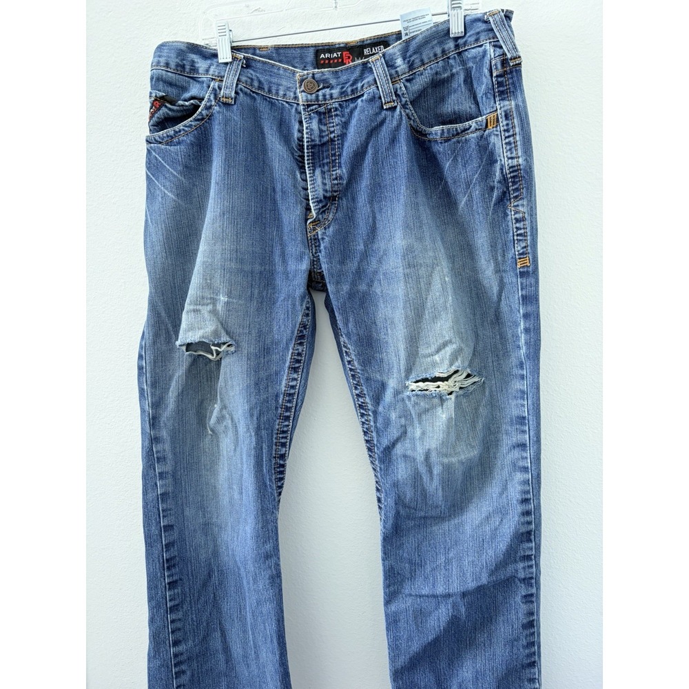Ariat M4 FR Mens Flame Resistant Denim Jeans 36x30 CAT 2 Distressed
